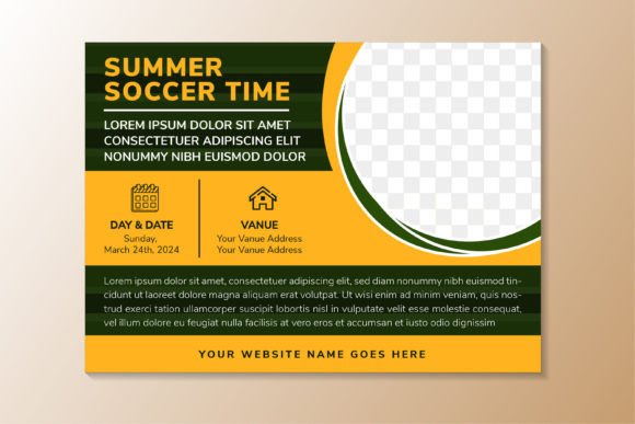 Download Summer Soccer Horizontal Flyer - Flyer Collection