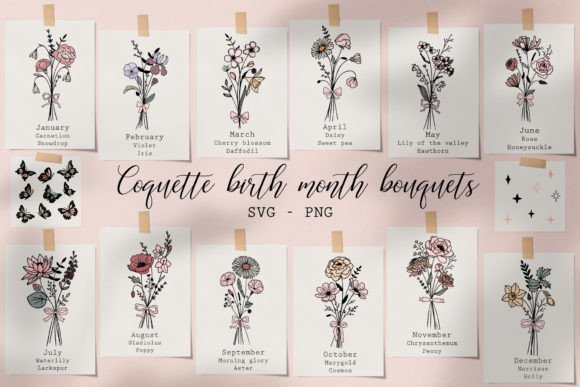 Download Birth Flower Bouquet Svg Wildflower Svg - Flower Collection