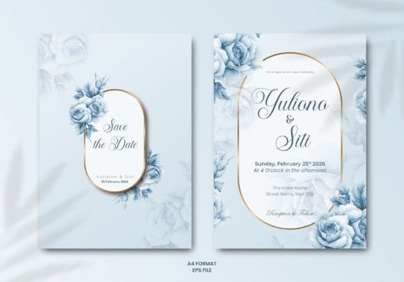 Download Wedding Invitation Template with Flowers - Flower Collection