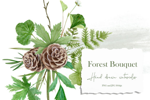 Download Watercolor Forest Wildflowers Bouquet - Flower Collection
