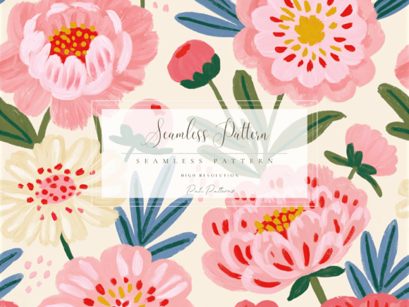 Download Blush Peony Seamless Floral Pattern PNG - Premium Bundle